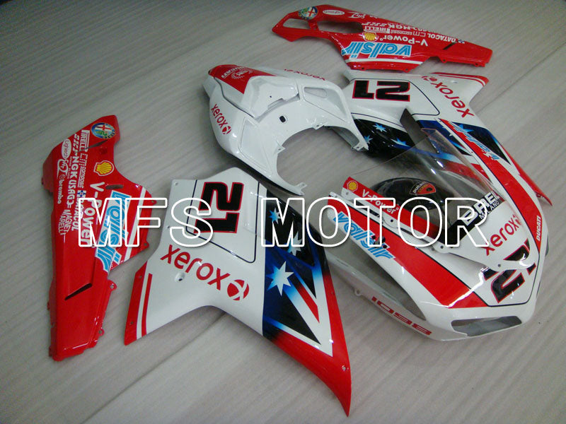 Ducati 848 / 1098 / 1198 2007-2011 Injection ABS Fairing - Xerox - Red White - MFS4146 - Fairings Kit