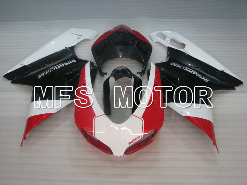 Ducati 848 / 1098 / 1198 2007-2011 Injection ABS Fairing - Factory Style - Black Red - MFS4152 - Fairings Kit