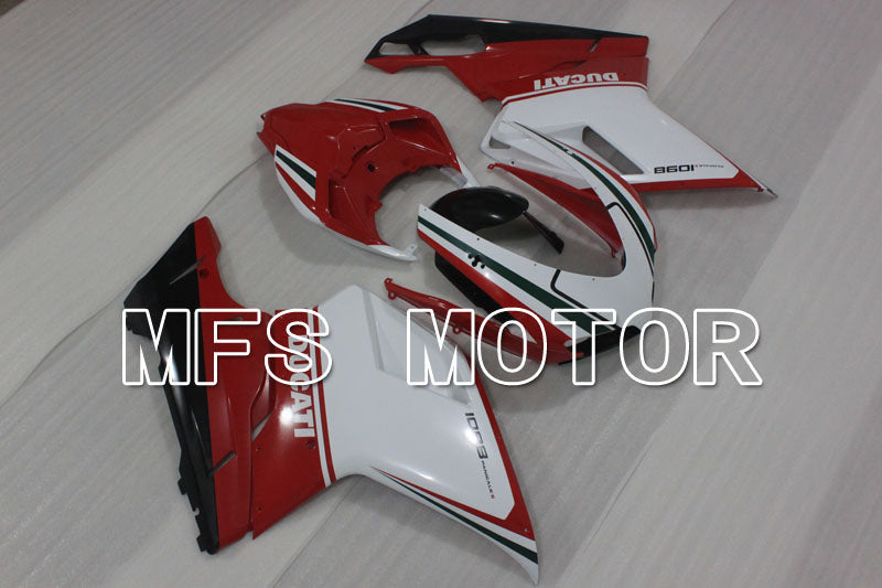 Ducati 848 / 1098 / 1198 2007-2011 Injection ABS Fairing - Factory Style - Red White - MFS4156 - Fairings Kit