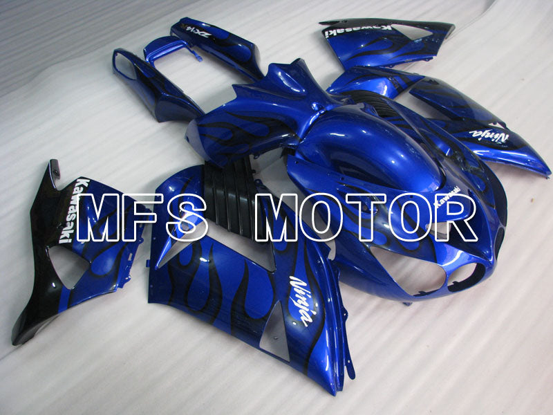 Kawasaki NINJA ZX14R 2006-2011 Injection ABS Fairing - Flame - Black Blue - MFS4164 - Fairings Kit