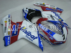 Ducati 848 / 1098 / 1198 2007-2011 Injection ABS Fairing - Unibat - Red wine color White - MFS4197 - Fairings Kit