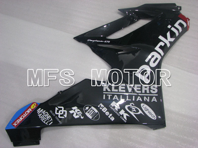 Triumph Daytona 675 2006-2008 Injection ABS Fairing - parkingo - Black White - MFS4199 - Fairings Kit