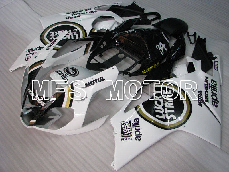 Aprilia RSV 1000 R 2004-2009 ABS Fairing - Lucky Strike - White Black - MFS4333 - Fairings Kit
