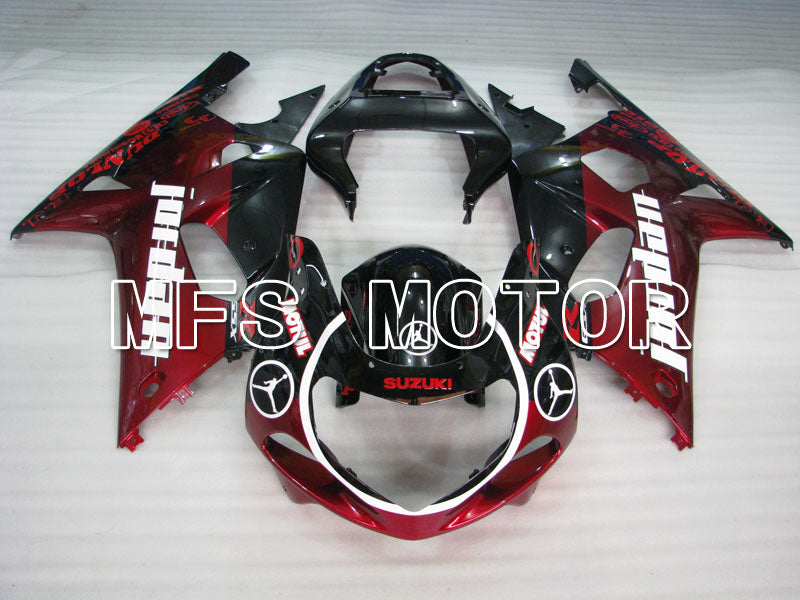 Suzuki GSXR1000 2000-2002 Injection ABS Fairing - Jordan - Black Red wine color - MFS4362 - Fairings Kit