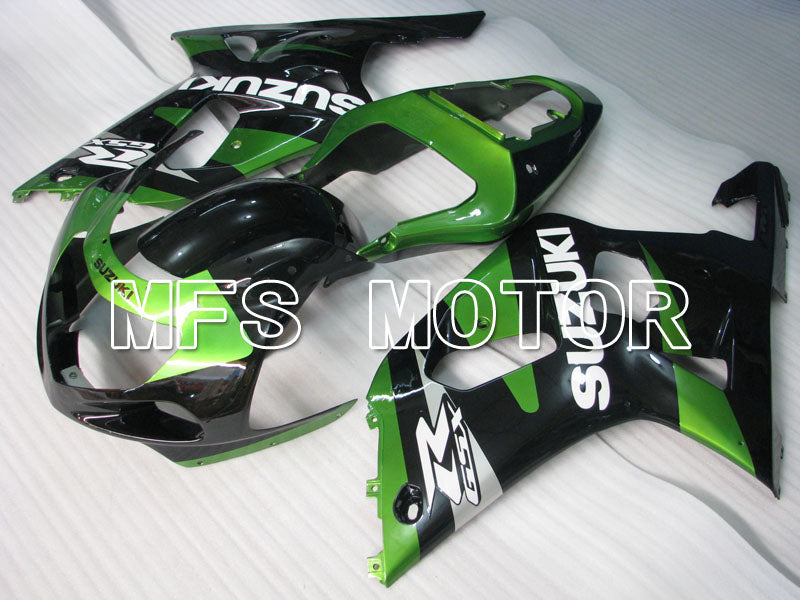 Suzuki GSXR1000 2000-2002 Injection ABS Fairing - Factory Style - Black Green - MFS4366 - Fairings Kit