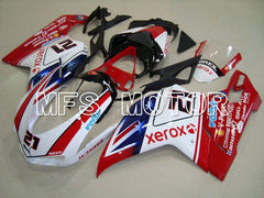 Ducati 848 / 1098 / 1198 2007-2011 Injection ABS Fairing - Xerox - Red White - MFS4774 - Fairings Kit
