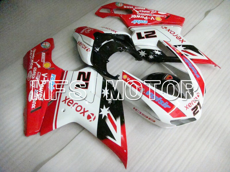 Ducati 848 / 1098 / 1198 2007-2011 Injection ABS Fairing - Xerox - Red White - MFS4780 - Fairings Kit