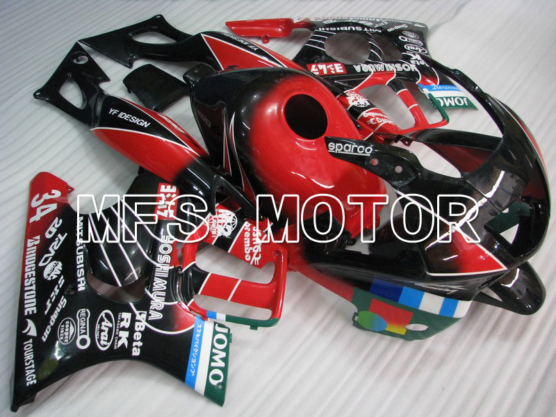 Honda CBR600 F3 1997-1998 Injection ABS Fairing - JOMO - Black Red - MFS4934 - Fairings Kit