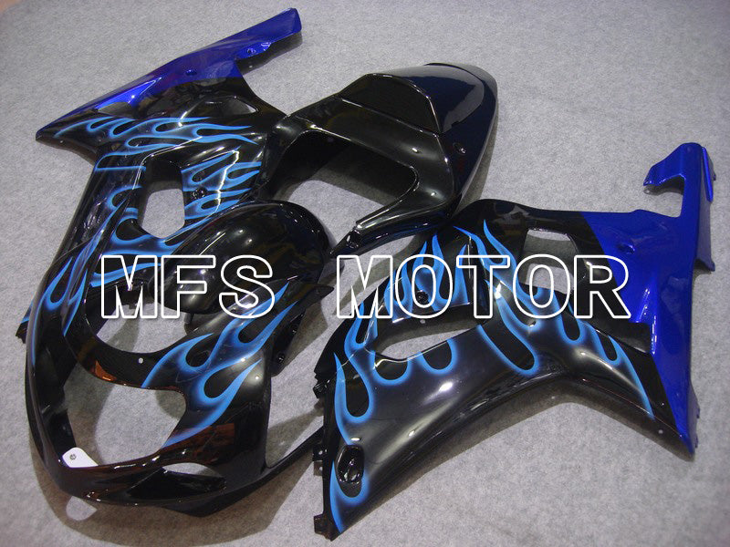 Suzuki GSXR1000 2000-2002 Injection ABS Fairing - Flame - Black Blue - MFS5419 - Fairings Kit