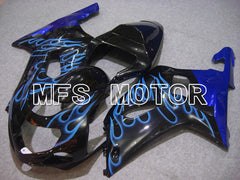 Suzuki GSXR1000 2000-2002 Injection ABS Fairing - Flame - Black Blue - MFS5419 - Fairings Kit