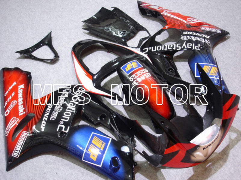 Kawasaki NINJA ZX6R 2003-2004 Injection ABS Fairing - Play Station - Black Red - MFS5641 - Fairings Kit