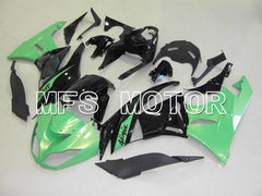 Kawasaki NINJA ZX6R 2009-2012 Injection ABS Fairing - Factory Style - Black Green - MFS5820 - Fairings Kit