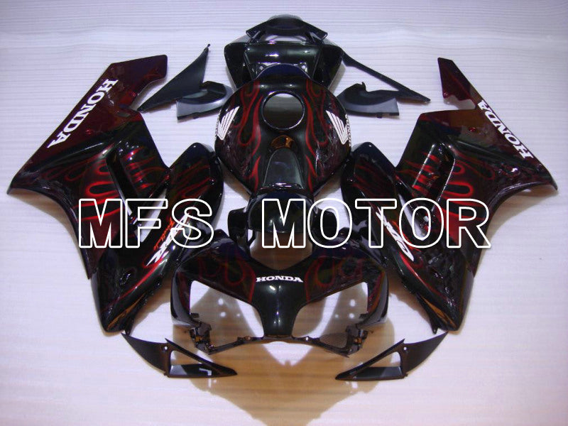 Honda CBR1000RR 2004-2005 Injection ABS Fairing - Flame - Red Black - MFS5854 - Fairings Kit