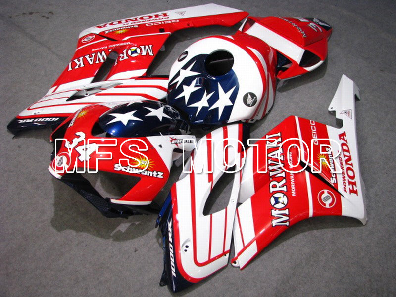 Honda CBR1000RR 2004-2005 Injection ABS Fairing - Moriwaki - Red White - MFS5902 - Fairings Kit