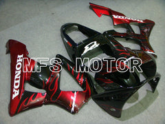 Honda CBR900RR 929 2000-2001 Injection ABS Fairing - Flame - Black Red - MFS5926 - Fairings Kit