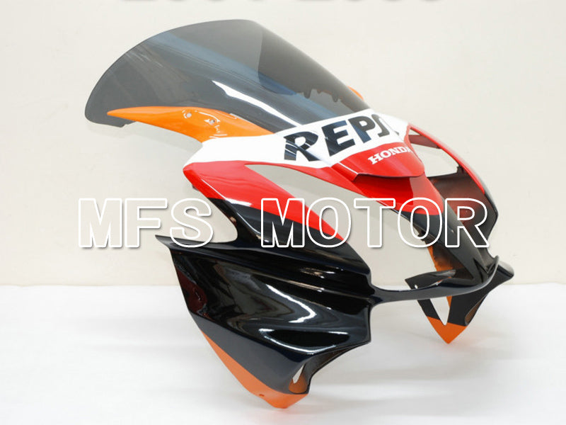 Honda VFR800 2002-2013 Injection ABS Fairing - Repsol - Red Orange Black - MFS6331 - Fairings Kit