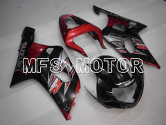 Suzuki GSXR600 2001-2003 Injection ABS Fairing - Factory Style - Black Red - MFS6422 - Fairings Kit