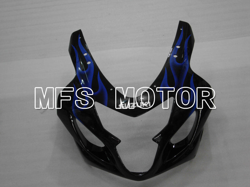 Suzuki GSXR600 GSXR750 2004-2005 Injection ABS Fairing - Flame - Black Blue - MFS6424 - Fairings Kit