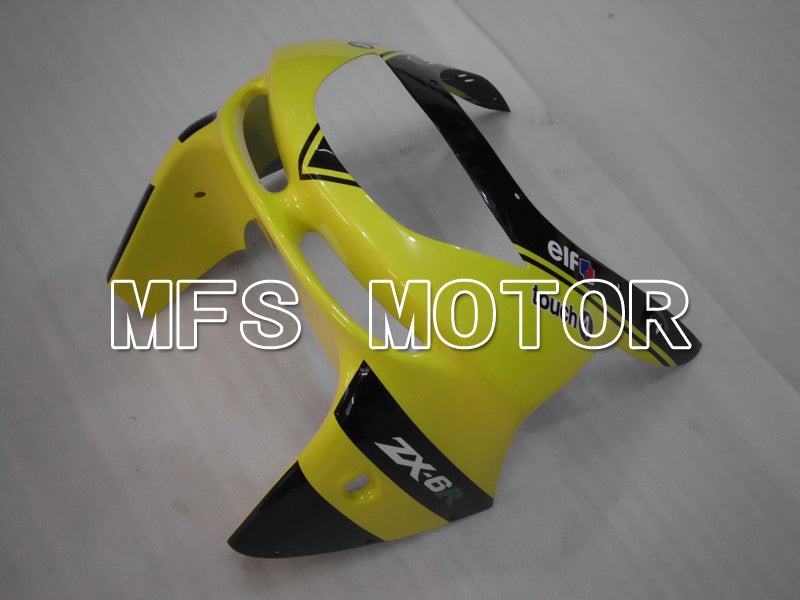 Kawasaki NINJA ZX6R 1998-1999 ABS Fairing - Monster - Black Yellow - MFS6455 - Fairings Kit