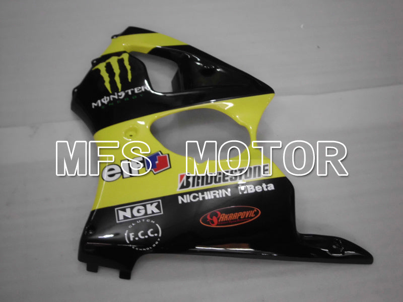 Kawasaki NINJA ZX6R 1998-1999 ABS Fairing - Monster - Black Yellow - MFS6455 - Fairings Kit