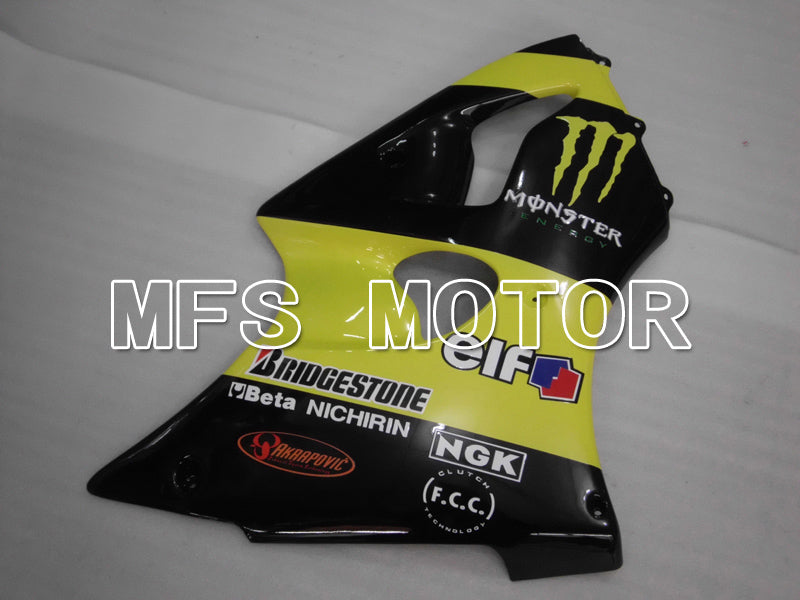 Kawasaki NINJA ZX6R 1998-1999 ABS Fairing - Monster - Black Yellow - MFS6455 - Fairings Kit