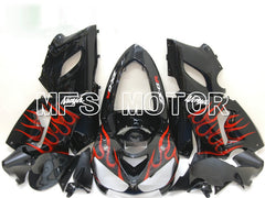 Kawasaki NINJA ZX6R 2005-2006 Injection ABS Fairing - Flame - Black Red - MFS6440 - Fairings Kit